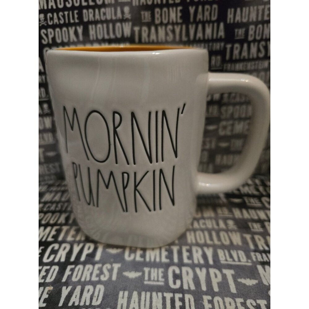 NWT Rae Dunn Mornin' Pumpkin Coffee Mug